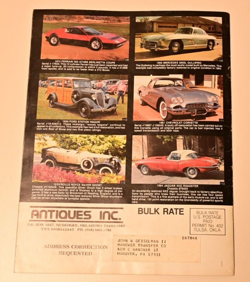 James C. Leake Antique & Classic Car Auction Catalog 1983 Pantera 300SL XP819