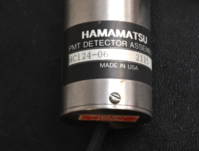 Hamamatsu PMT Detector & HV Supply HC124-06 Stainless/UV Window AMP 206434-1