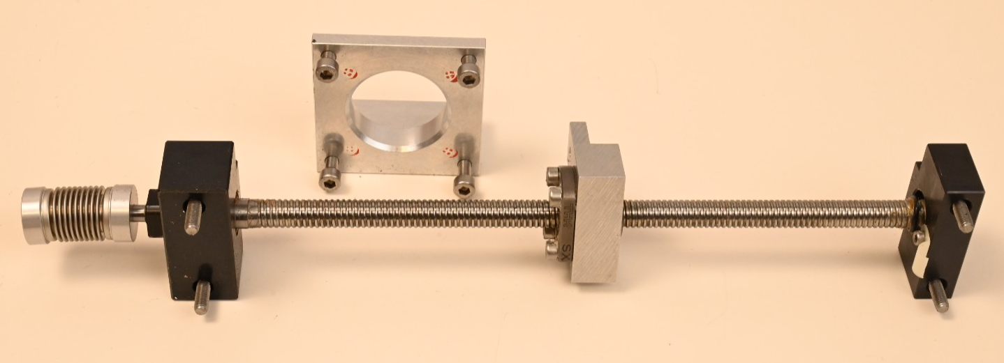 THK SX Ball Screw Assembly 10mm x 2mm Pitch ~10.5"/~8.5" Motion w/ Motor Bracket