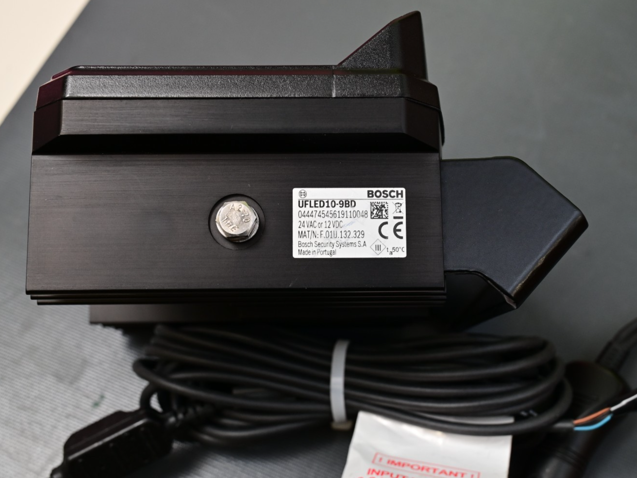 Bosch UFLED10-9BD IR Illuminator 10° 940nm w/ Cable 12VDC 24VAC No Glow Infrared
