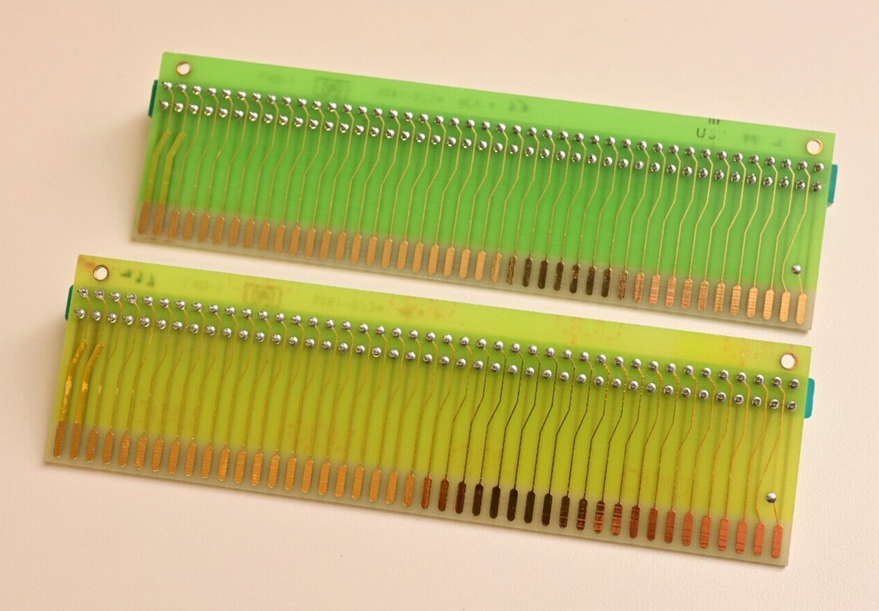 QTY 2 Vintage HP 43-Pin Bus Extender Boards 5061-0734 REV A Gold LVD-1 / 09-2535