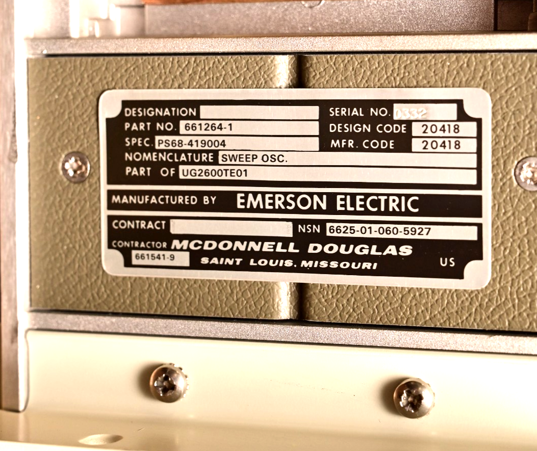 HP 8620C Sweep Oscillator w/ 86245A-H28 RF Plug-In 5.9-8.0GHz USAF Surplus