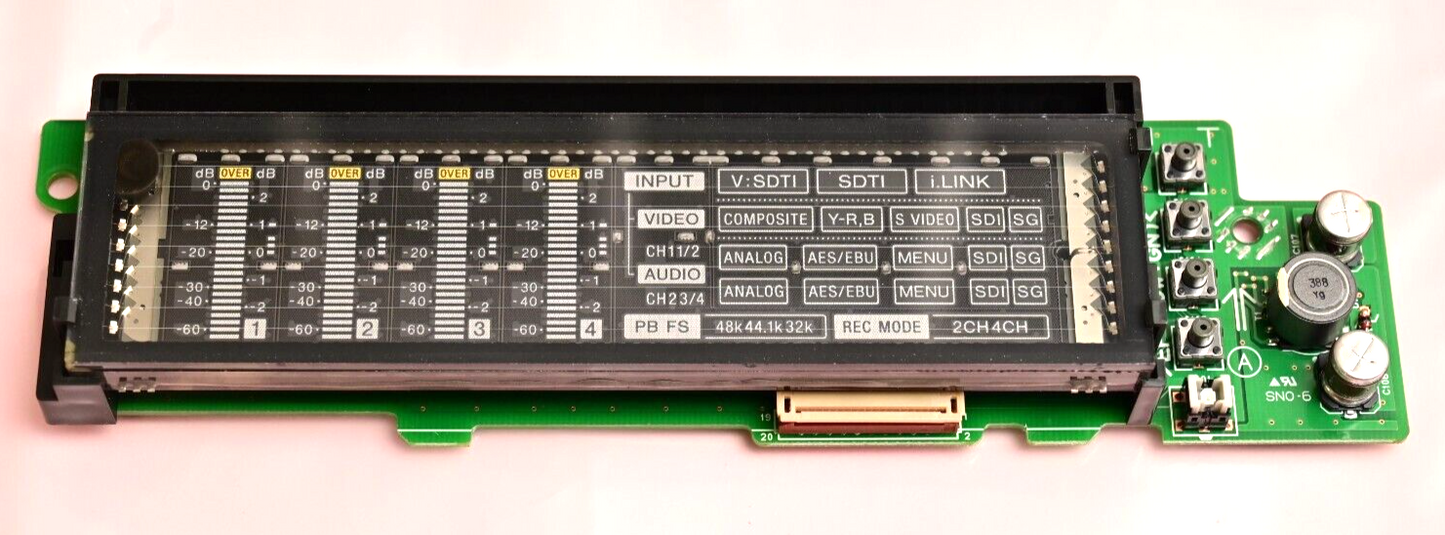 Top Display VFD for Sony DSR-2000 Pro DV Deck 675-556-11