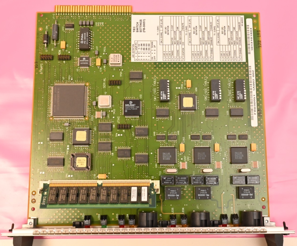 AG Communication Systems TIEC Card Motorola 68k Processor Micron Micron SIMM-72