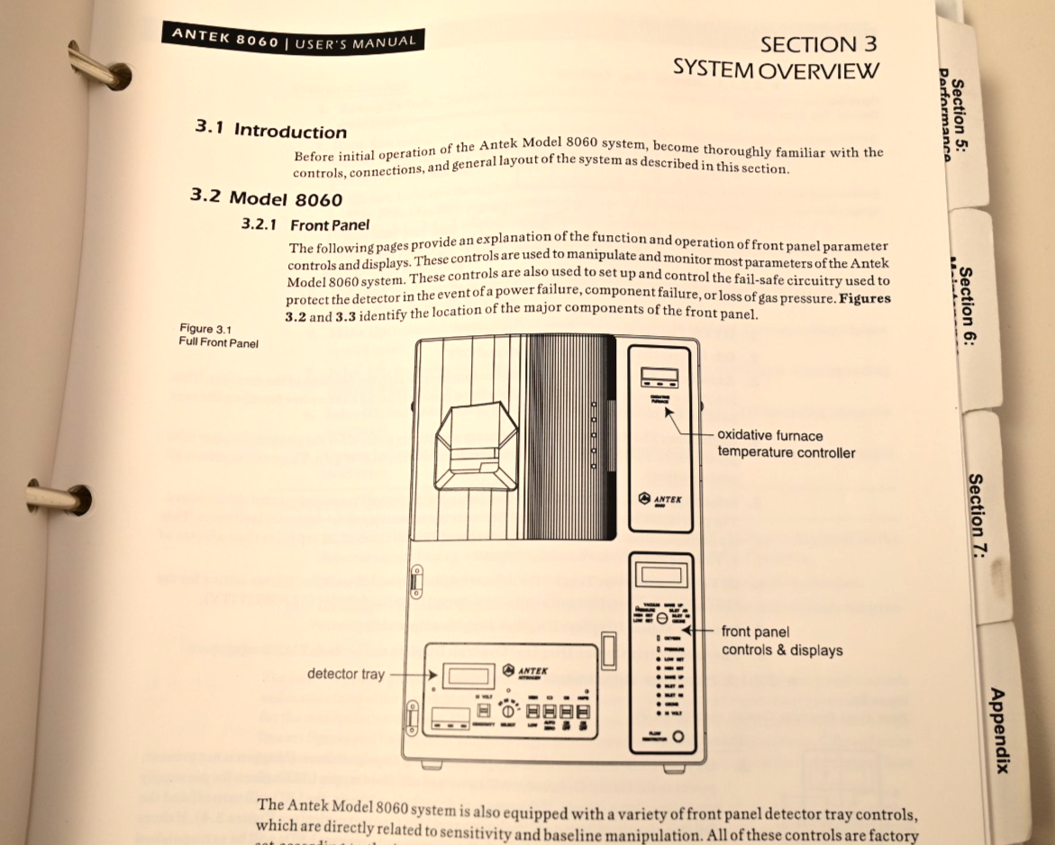 Antek Model 8060 Nitrogen Specific HPLC Detector Operation/Service Manual CLND