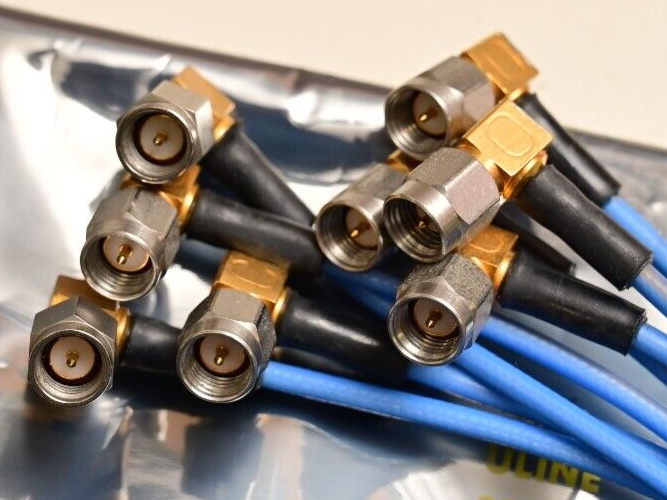 QTY 8 SMA-male R/A SMA-female Panel Mount Cables Mini-Circuits EZ-Flex 405 ~20"