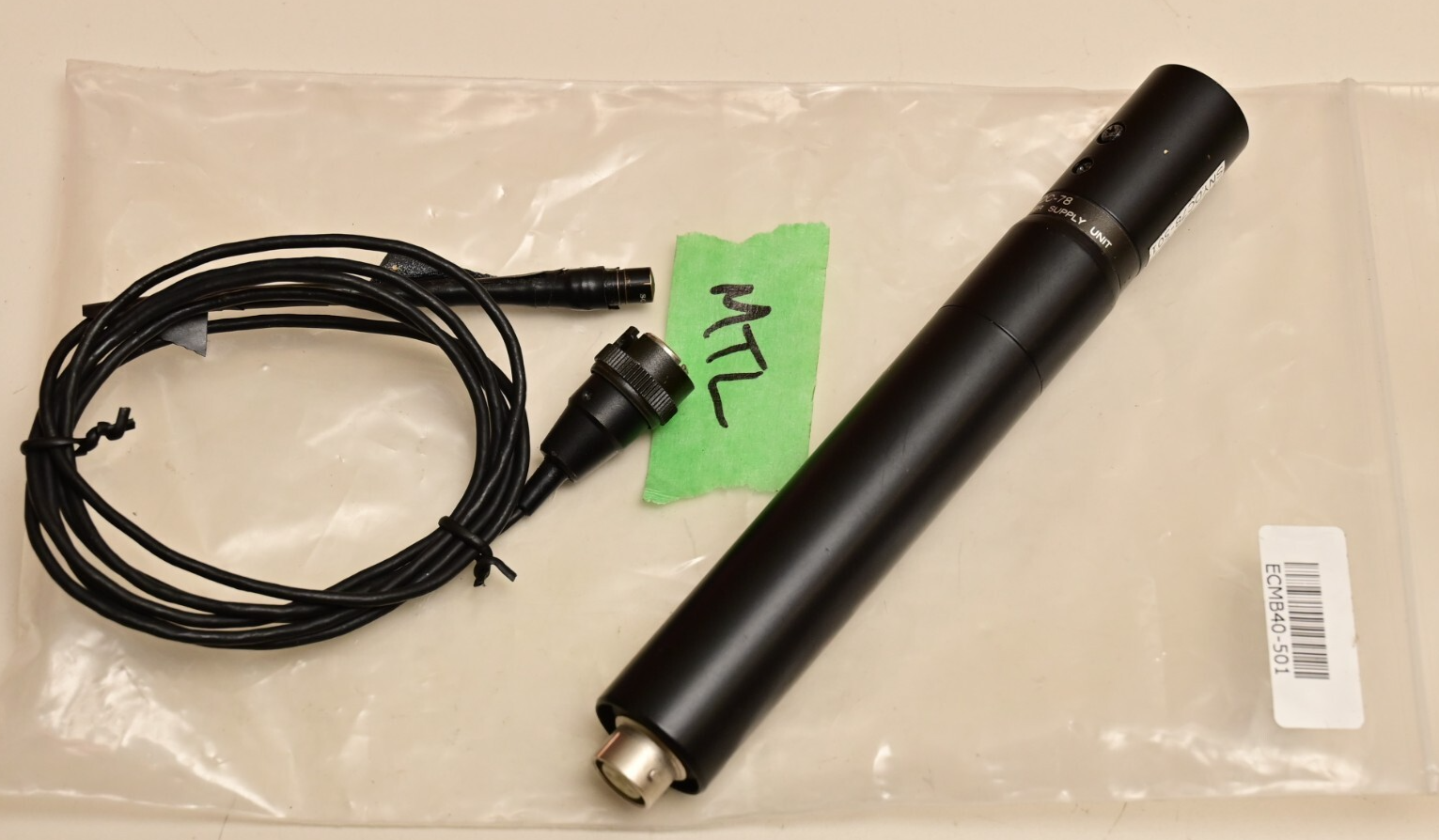 Sony ECM Omnidirectional Lavalier Microphone & DC-78 DC Supply XLR 4-Pin Adapter