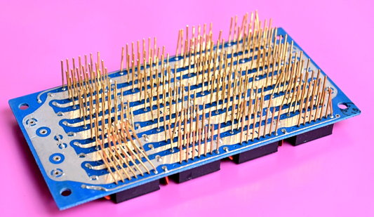 Vintage Wire Wrap Prototype PC Board 20 x DIP14 IC Holders 16-20P-14H Gold Scrap