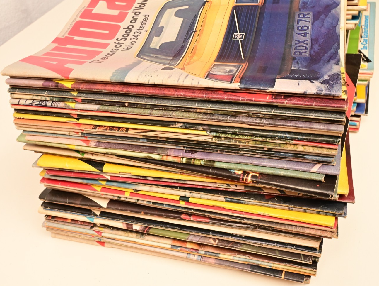Lot of 81 Issues Autocar Magazine 1977 1978 Porsche Audi Saab Lotus Dusty Yellow
