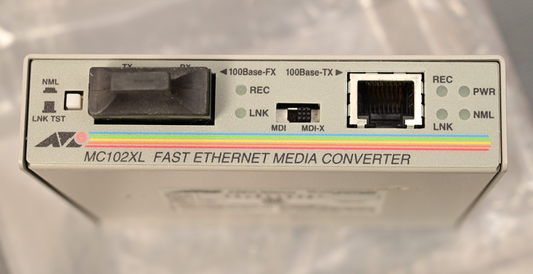 ATI AT-MC102XL Fast Ethernet to Fiber Media Converter NOS Allied Telesyn