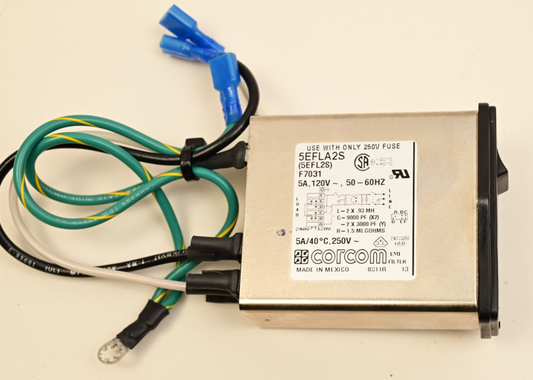 Corcom 5EFLA2S AC Filter Input Module w/ Switch & Wiring Antek 8060 120V AC 5A