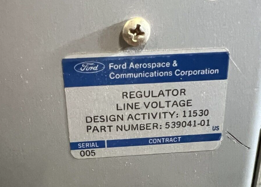 Raytheon Sorensen AC Regulator M16/ACR5000 95-130VAC Input 110-120VAC Output