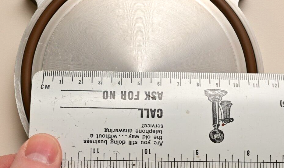 Finnigan TSQ7000 Mass Spectrometer Port Cover 4"/100mm Thermo TSQ w/ Viton Seal