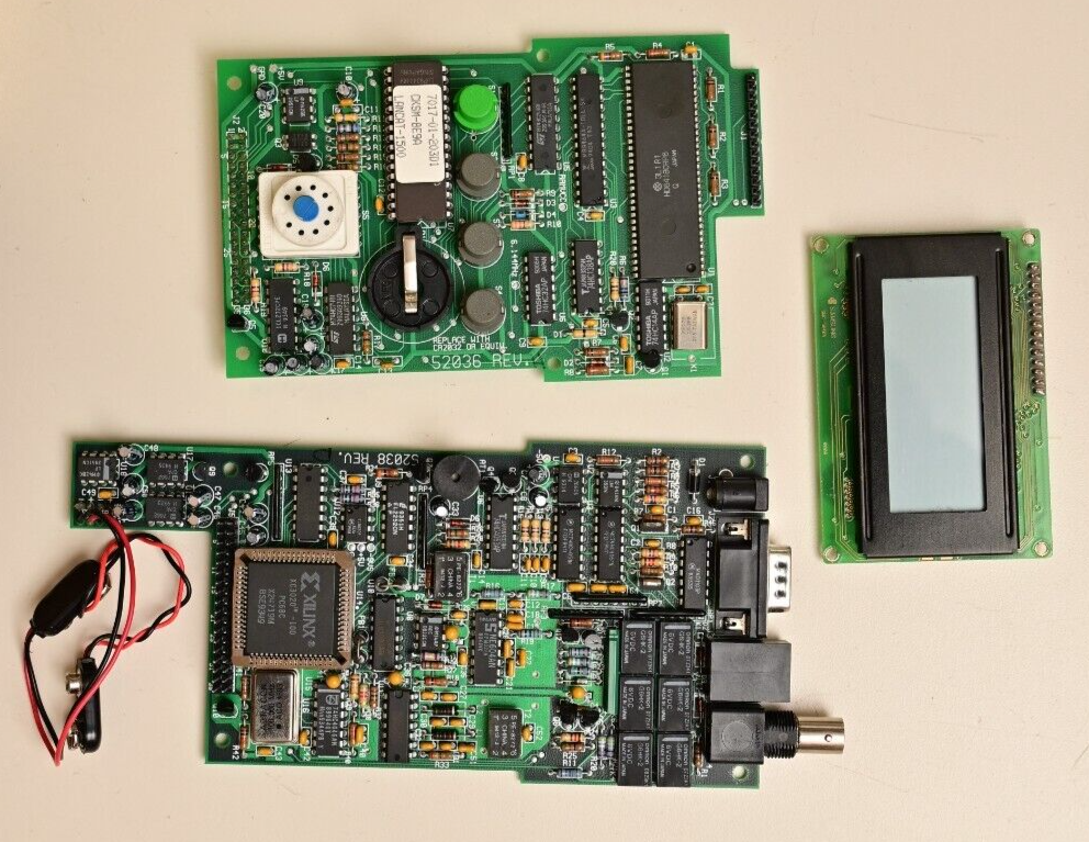Vintage Electronics PC Boards & LCD Module Samsung SMC-1640A Omron Relays EPROM