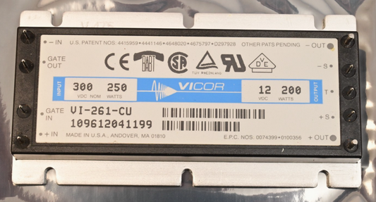 Vicor VI-261-CU DC-DC Converter Power Module 12V DC 200W