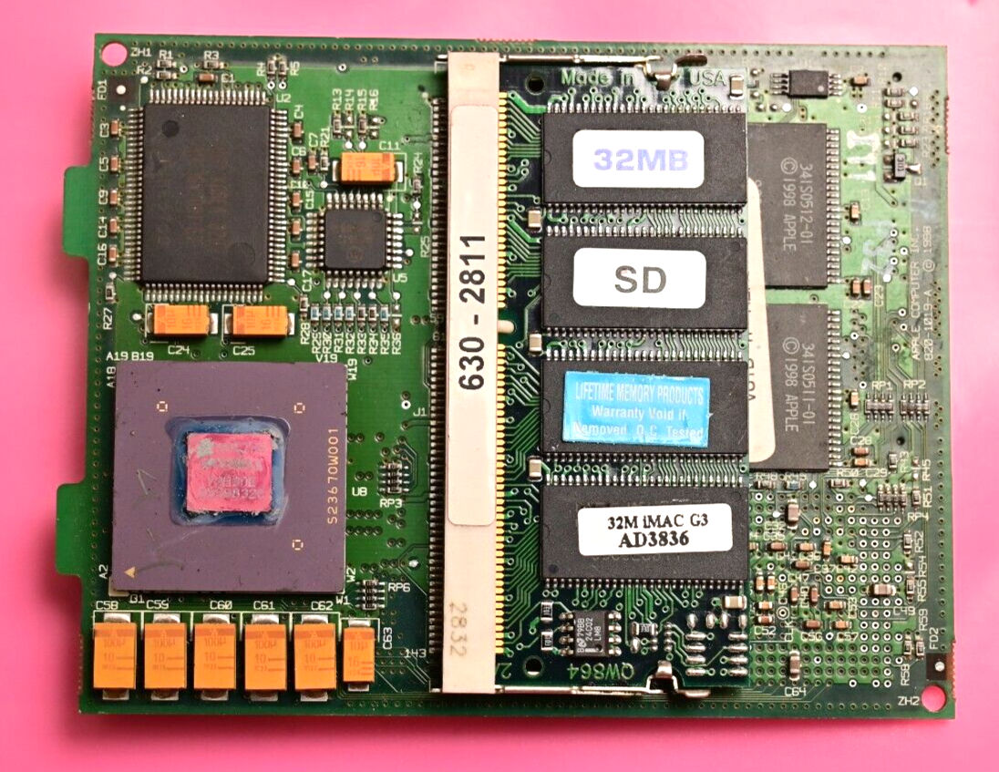 Apple Mac 820-1019-A Processor Board w/ RAM 266MHz 630-2811