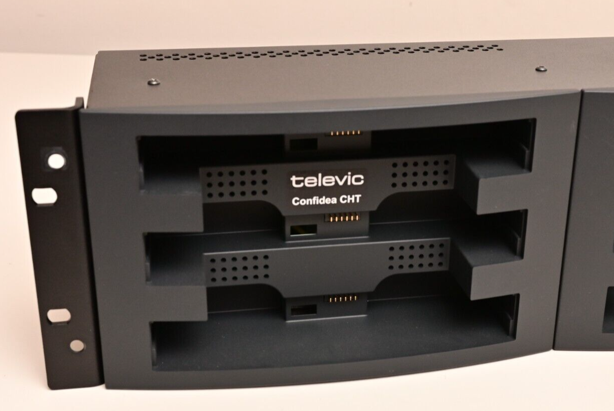 Televic Confidea CHT Charging Tray 19" Rack Mount 6-Slot 71.98.0043