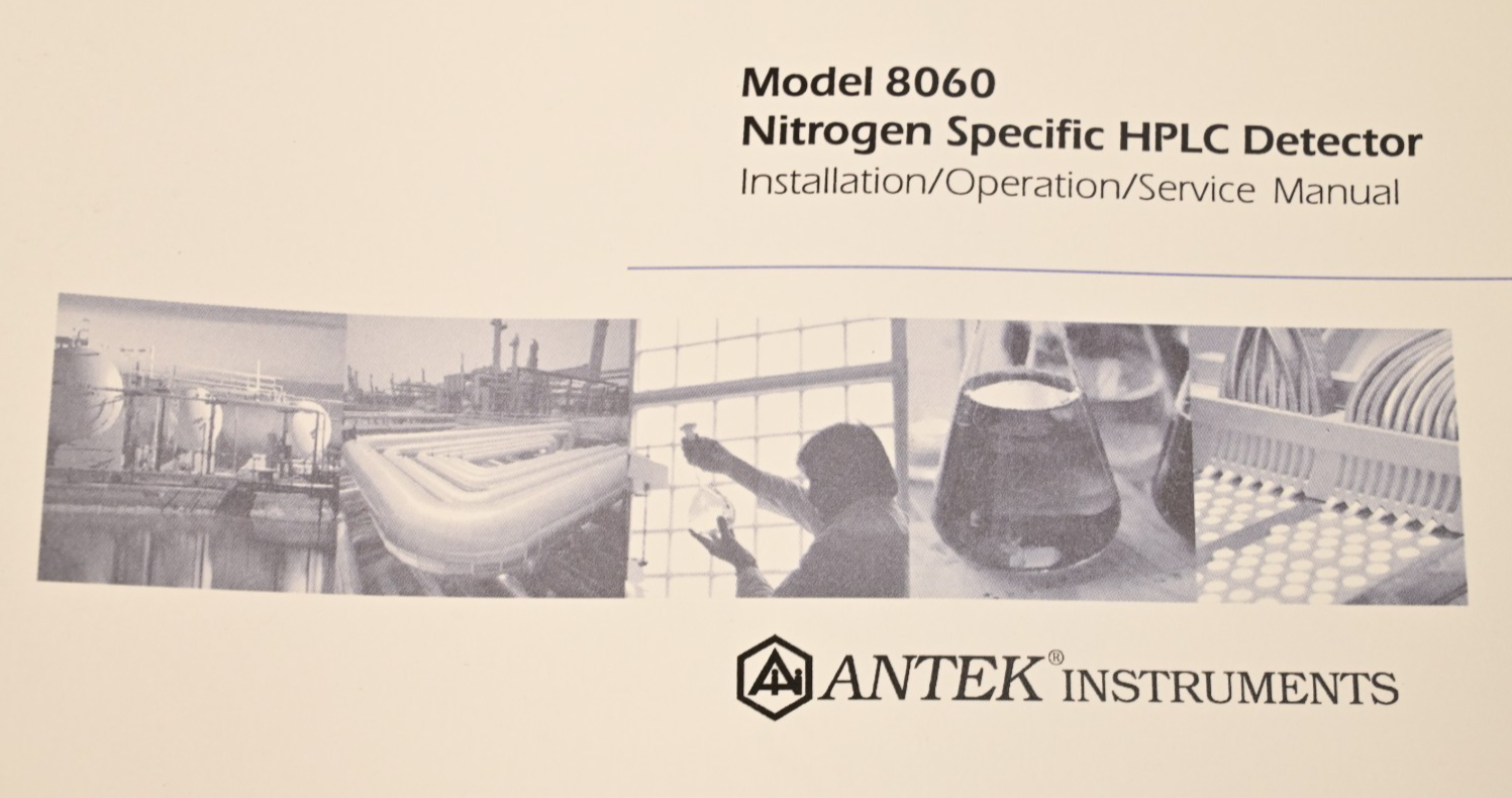 Antek Model 8060 Nitrogen Specific HPLC Detector Operation/Service Manual CLND