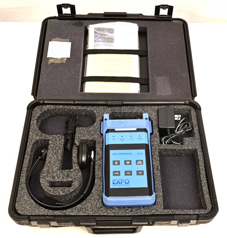 EXFO VCS-20A Voice Communicator Kit Fiber Optic Talk Set w/ Headset P/S & Case