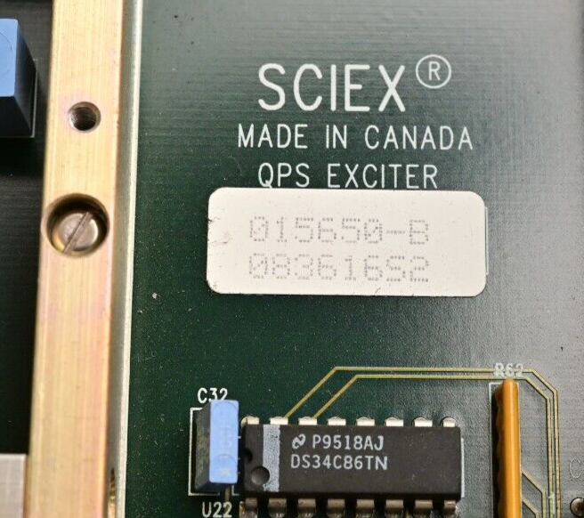 Sciex API 100 Mass Spectrometer QPS Exciter Card Analog Devices AD569JN 015650-B