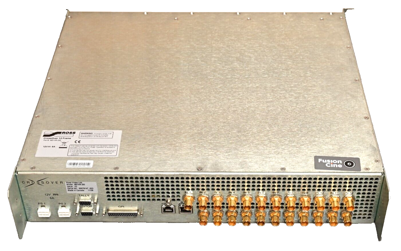 Ross CrossOver 12 Frame 12-Input Production HD Switcher  P/N 4801AR-200