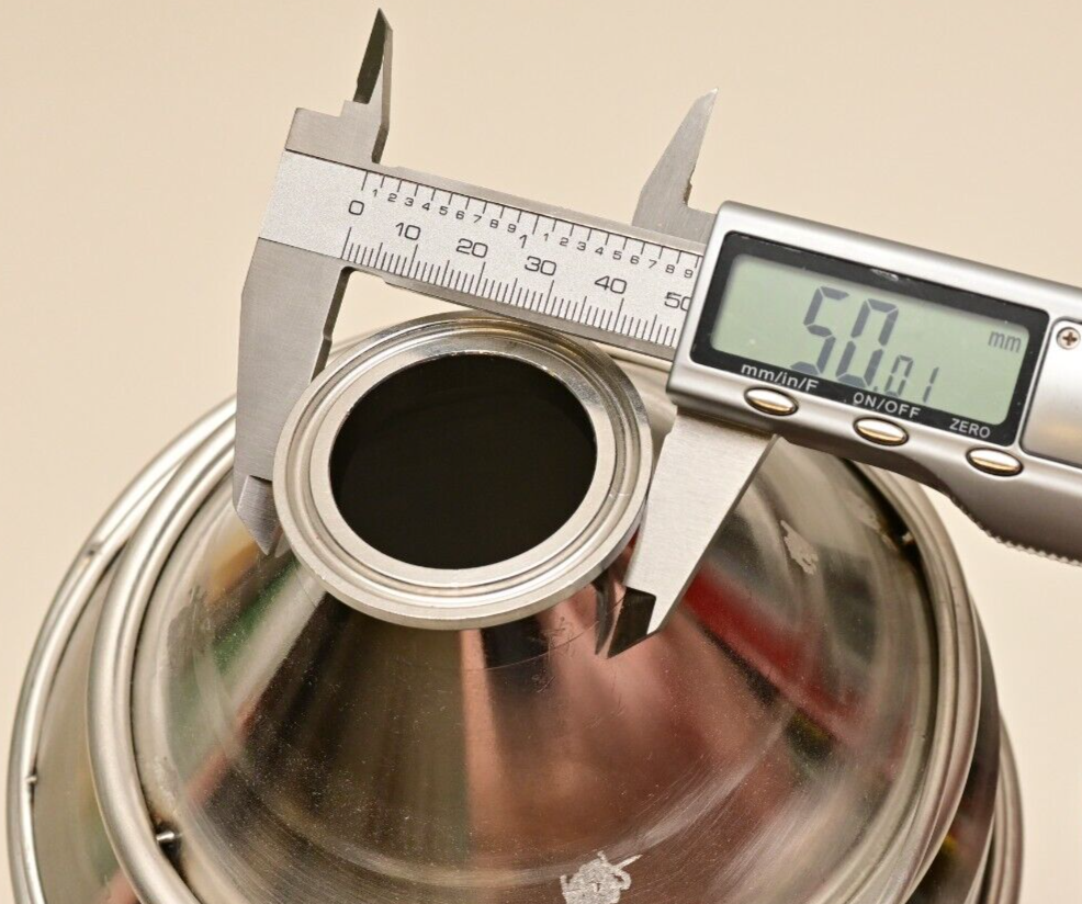 4L Stainless Chilling Vessel Reducer 6" to 1.5" Flange Sanitary Condenser Coil