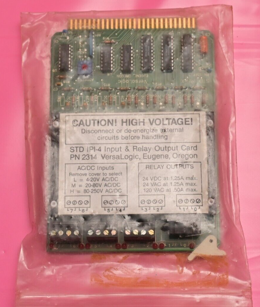 VersaLogic Model 2314 IPI-4 STD Bus Input & Relay Output Card High Voltage