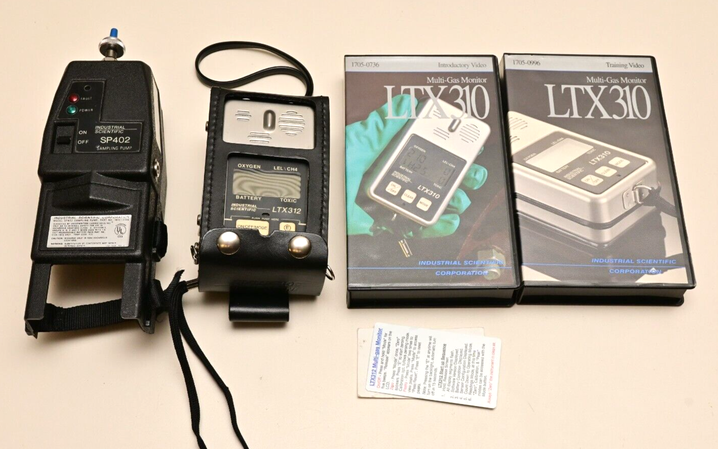 Industrial Scientific SP402 Sampling Pump & LTX312 Multi-Gas Monitor w/ VHS Tape