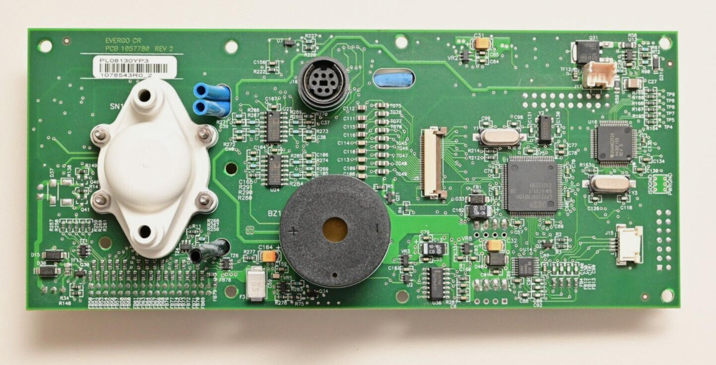 Evergo CR PC Board with Pressure Transducers Etc MPXV2202DP 1078543R0/1057780