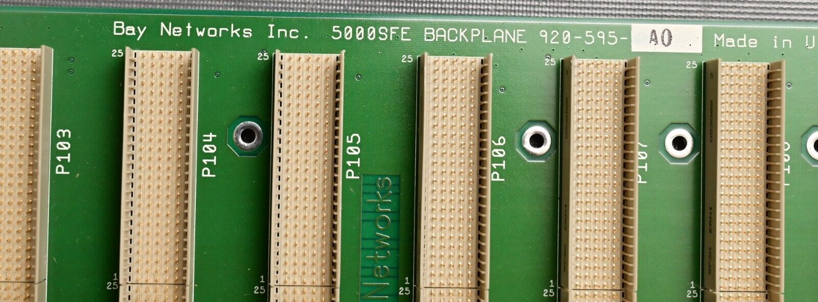 Bay Networks 5000SFE Backplane 920-595-A0 14-Slot Tyco/ERNI 9728 9730 Connector