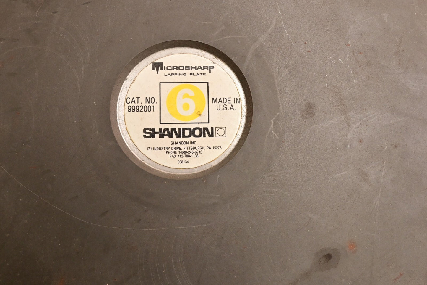 Shandon Autosharp V Microtome Knife Sharpening Lapping Plate/Disc #6/9992001
