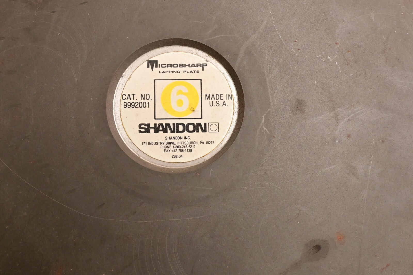 Shandon Autosharp V Microtome Knife Sharpening Lapping Plate/Disc #6/9992001