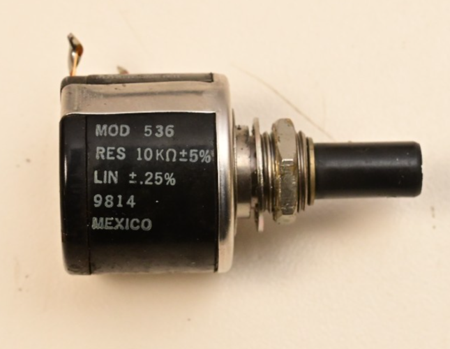 Spectrol Precision Potentiometer Model 536 10kΩ +-5% Lin 0.25% 10-turn