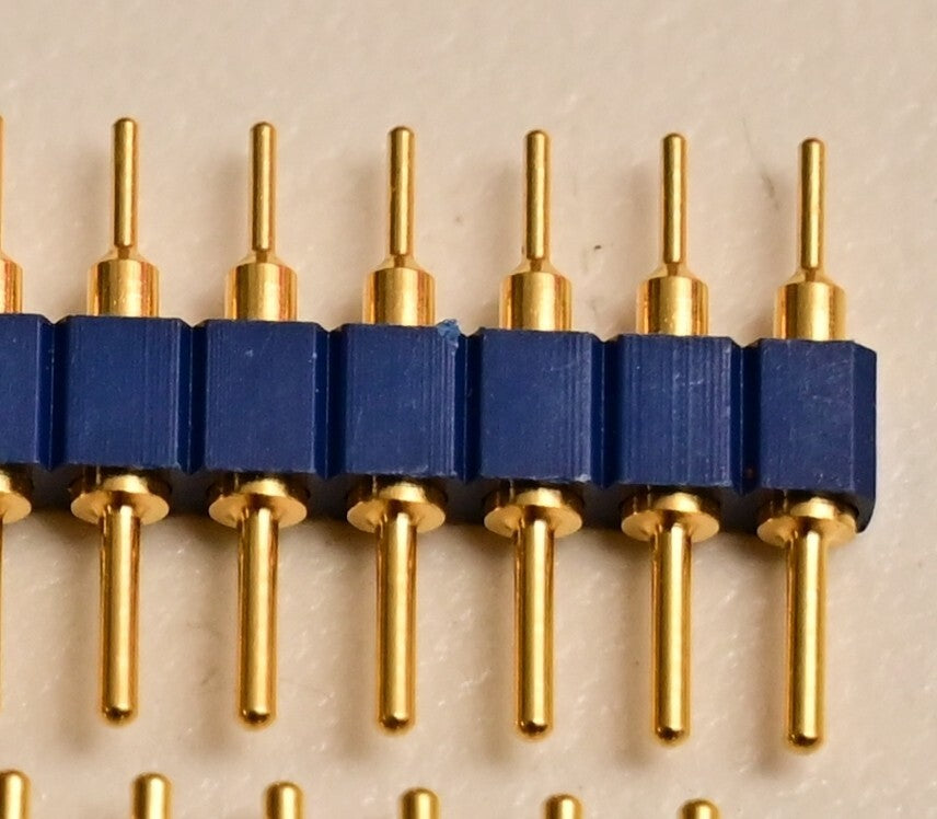 Lot of 50 Headers 20-Pin 0.1" Premium Gold Plated Machined 0.26 lb Vertical Post