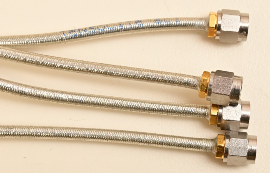 Lot of 4 Tensolite Flexible Coaxial SMA-m to N-m Cables Agilent GS-9200