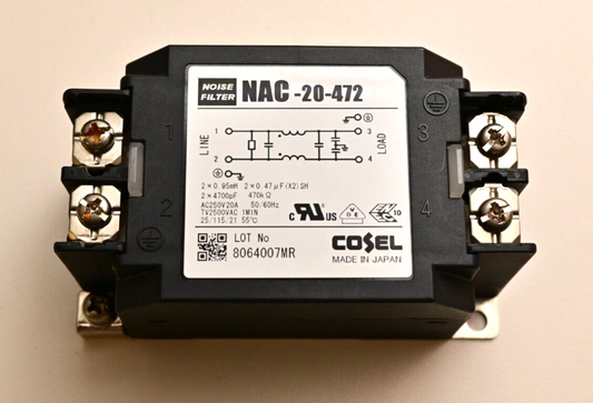Cosel NAC-20-472 Power Line Filter AC 250V@20A 50/60Hz