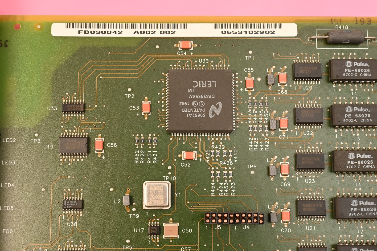AG Communication Systems HUBS Card 10Base-T Ethernet National DP83955AV LERIC IC