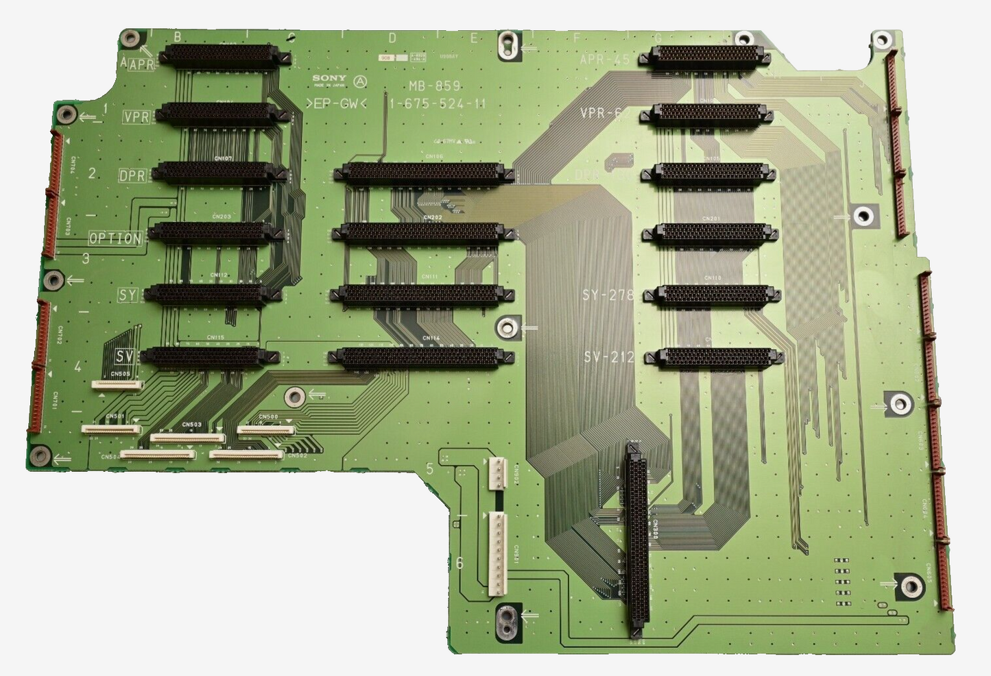 Backplane Motherboard for Sony DSR-2000 Pro DV Deck 675-524-11 MB-859