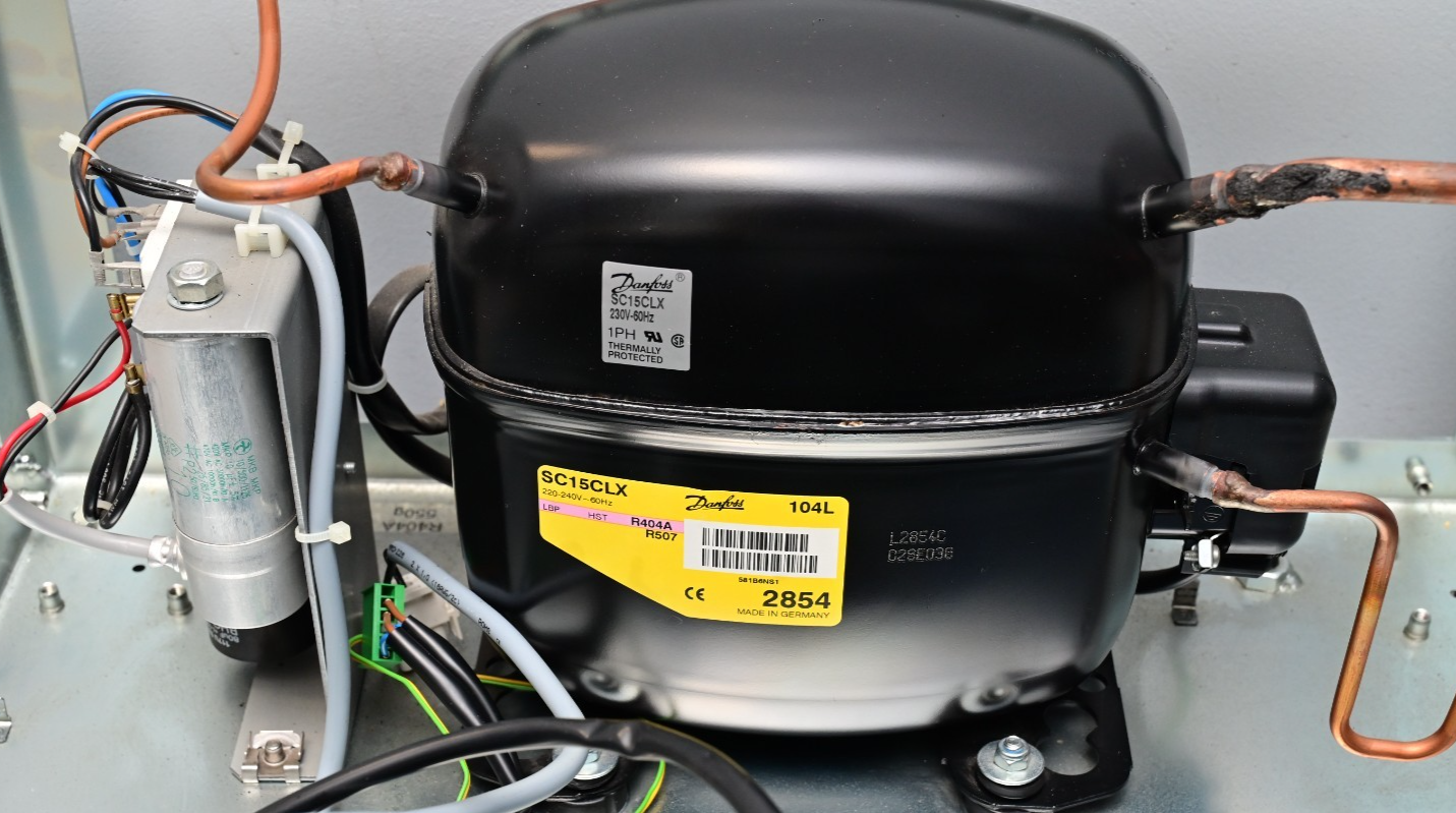 3/4HP Condensing Unit/Skid from Hettich Rotanta 46 RSC Danfoss SC15CLX LBP R404A