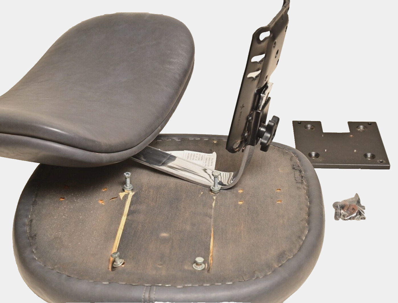 TopCon 210 Laser/Procedure Chair Leather Seat w/ Hardware for SKF Lifting Column
