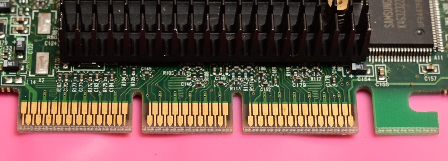 Vintage Matrox 906-04 Dual VGA Port Video Card AGP Slot