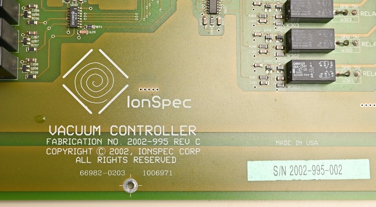 IonSpec FTMS Vacuum Controller Relay Board Crouzel GA8-6D05R Solid State Relays