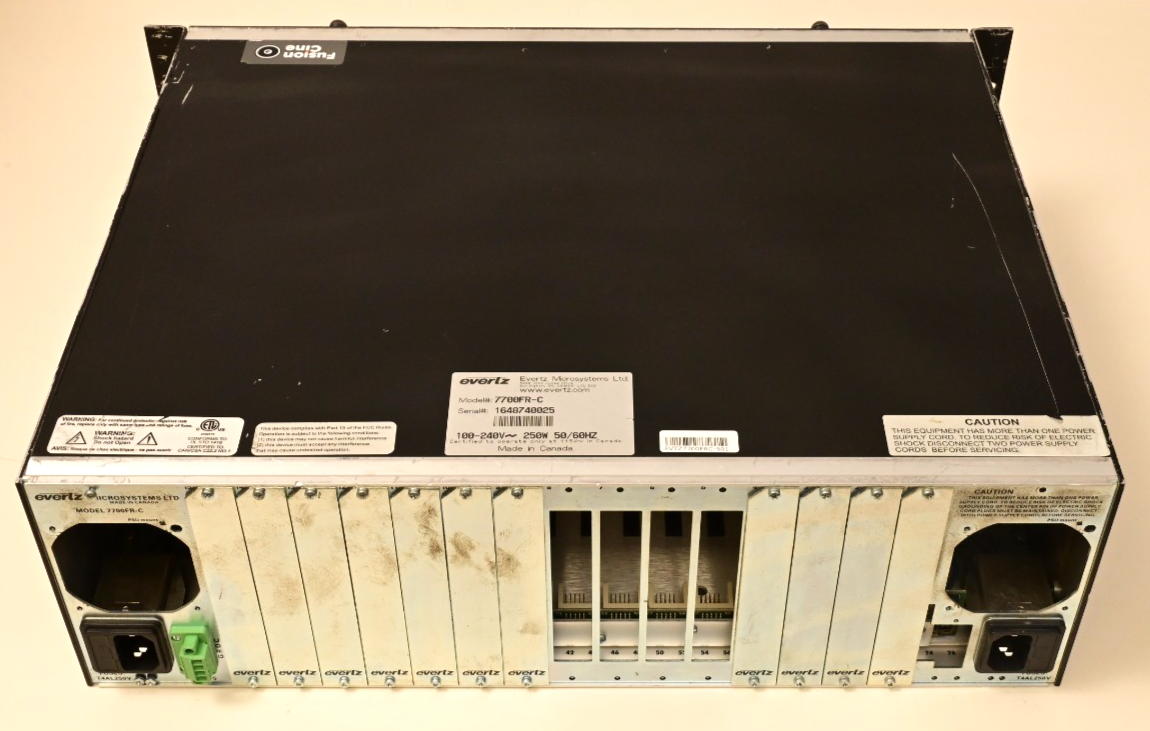 Evertz 7700 Multiframe Chassis Empty w/ Backplane Rack Mount 7700FR-C