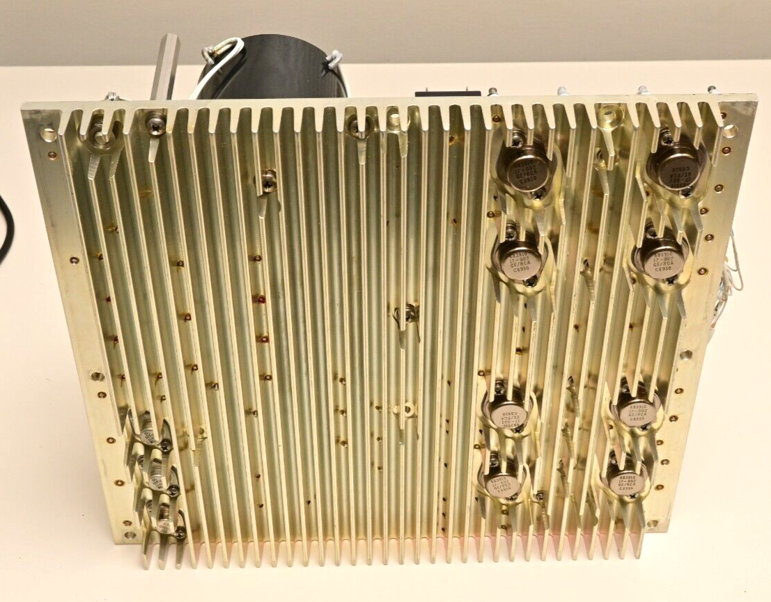 Vintage Military Power Supply Heat Sink Circuit Board Torotel Xfrmrs/Chokes/Caps