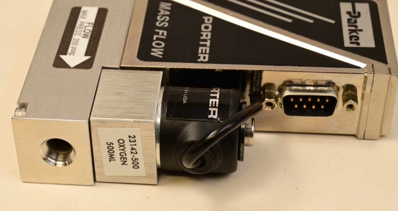 Parker Porter Mass Flow Meter Controller 23142-500 Oxygen 500mL/min 200psig