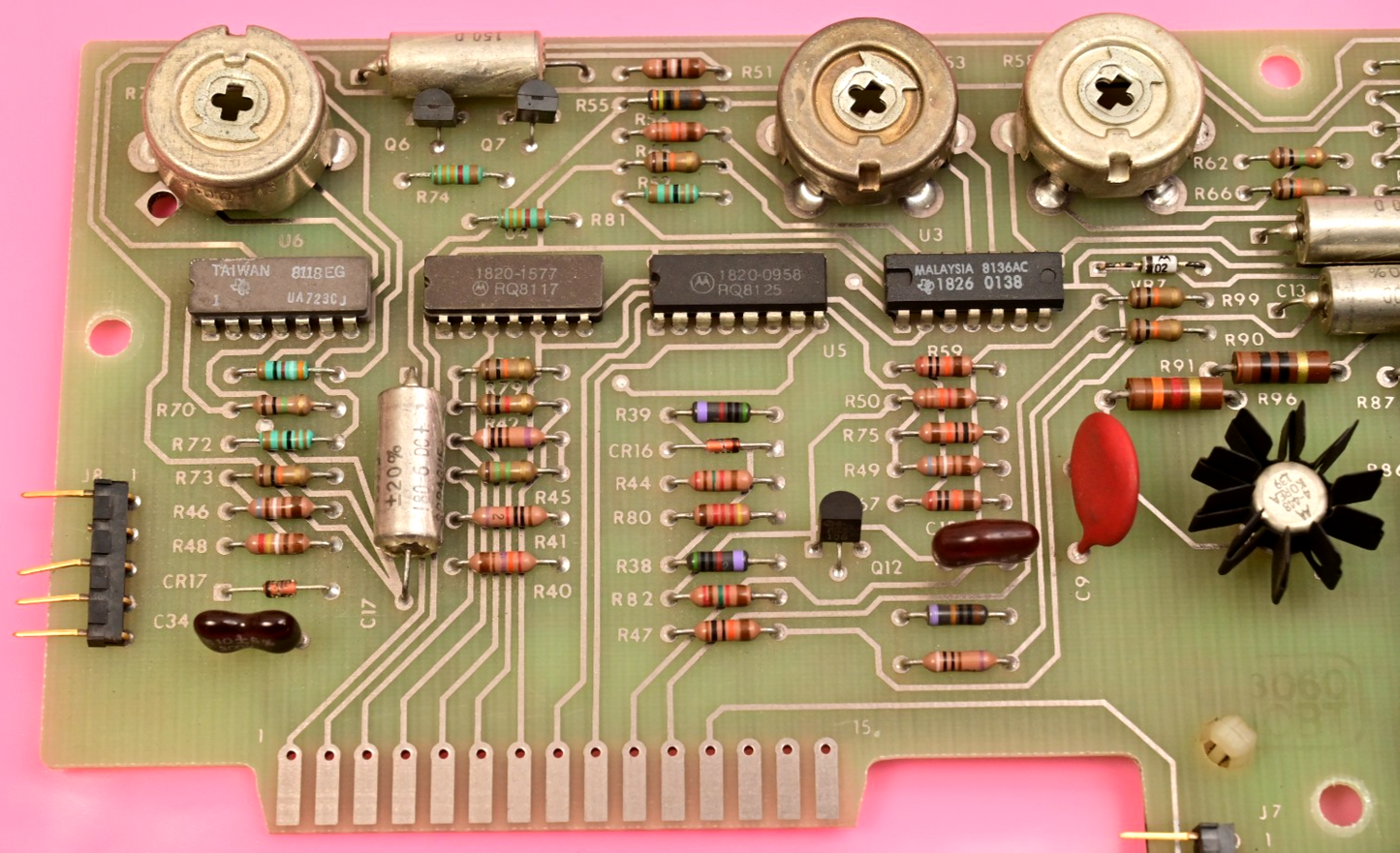 Vintage Hewlett Packard 6002A Control Board Vintage ICs Sprague 2000uF Gold Conn