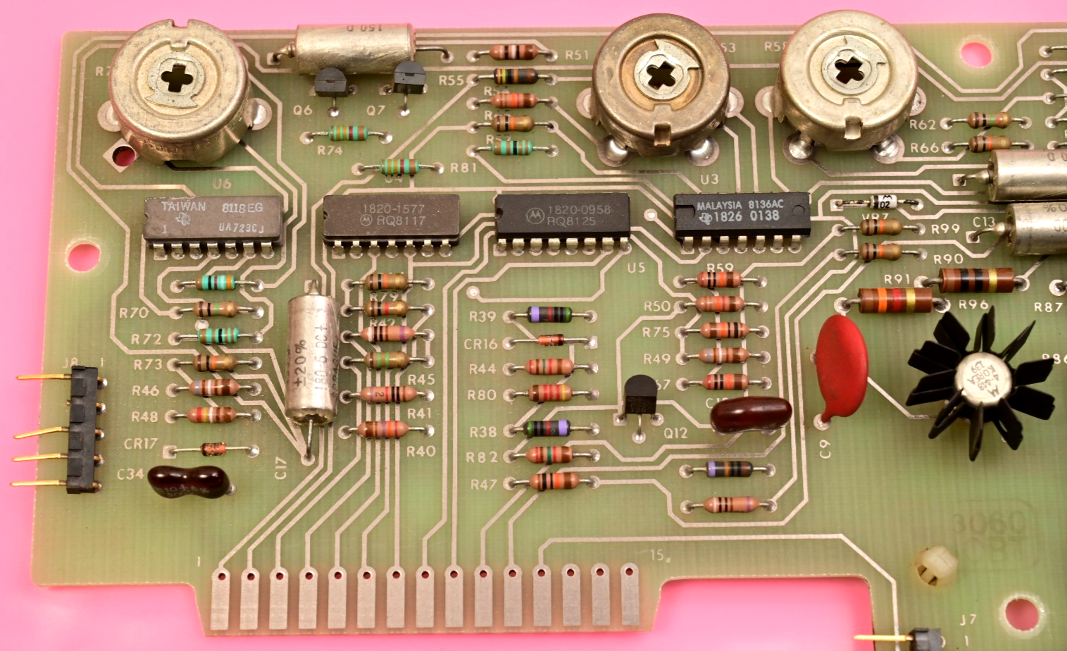 Vintage Hewlett Packard 6002A Control Board Vintage ICs Sprague 2000uF Gold Conn