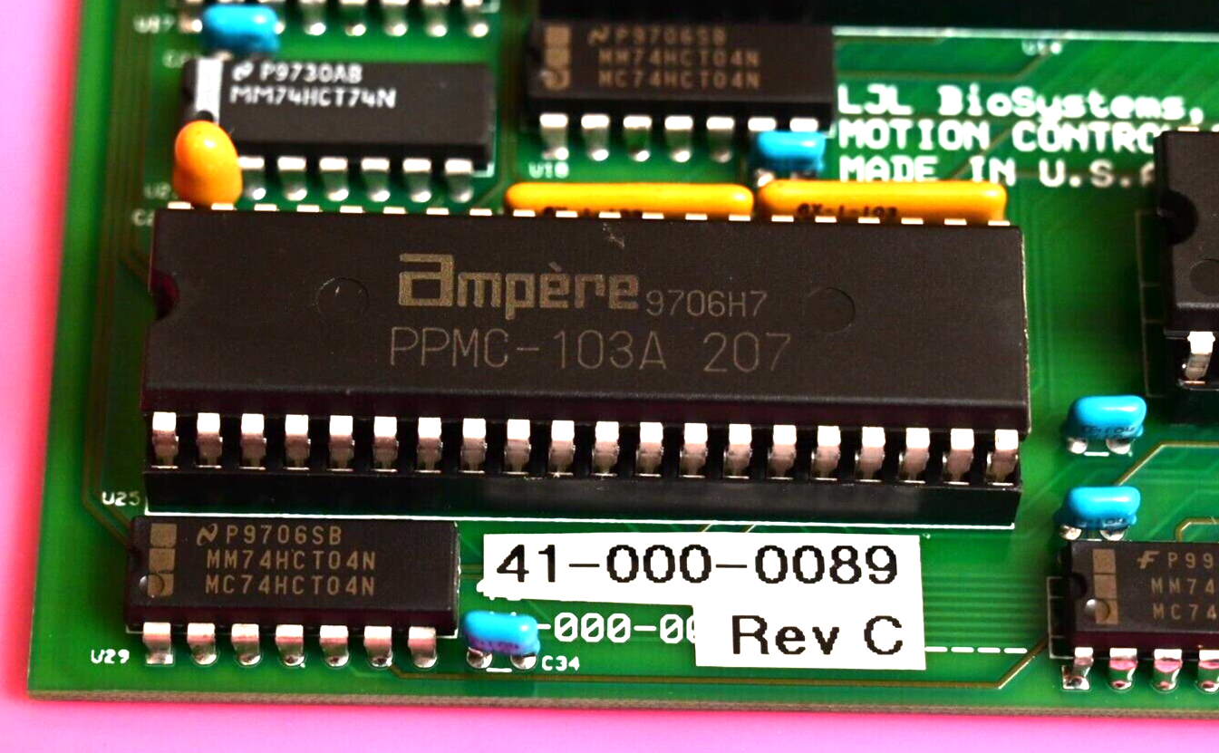 LJL BioSystems 4-Axis Motion Controller PCB Ampere PPMC-103A IC Q2K 41-000-0089