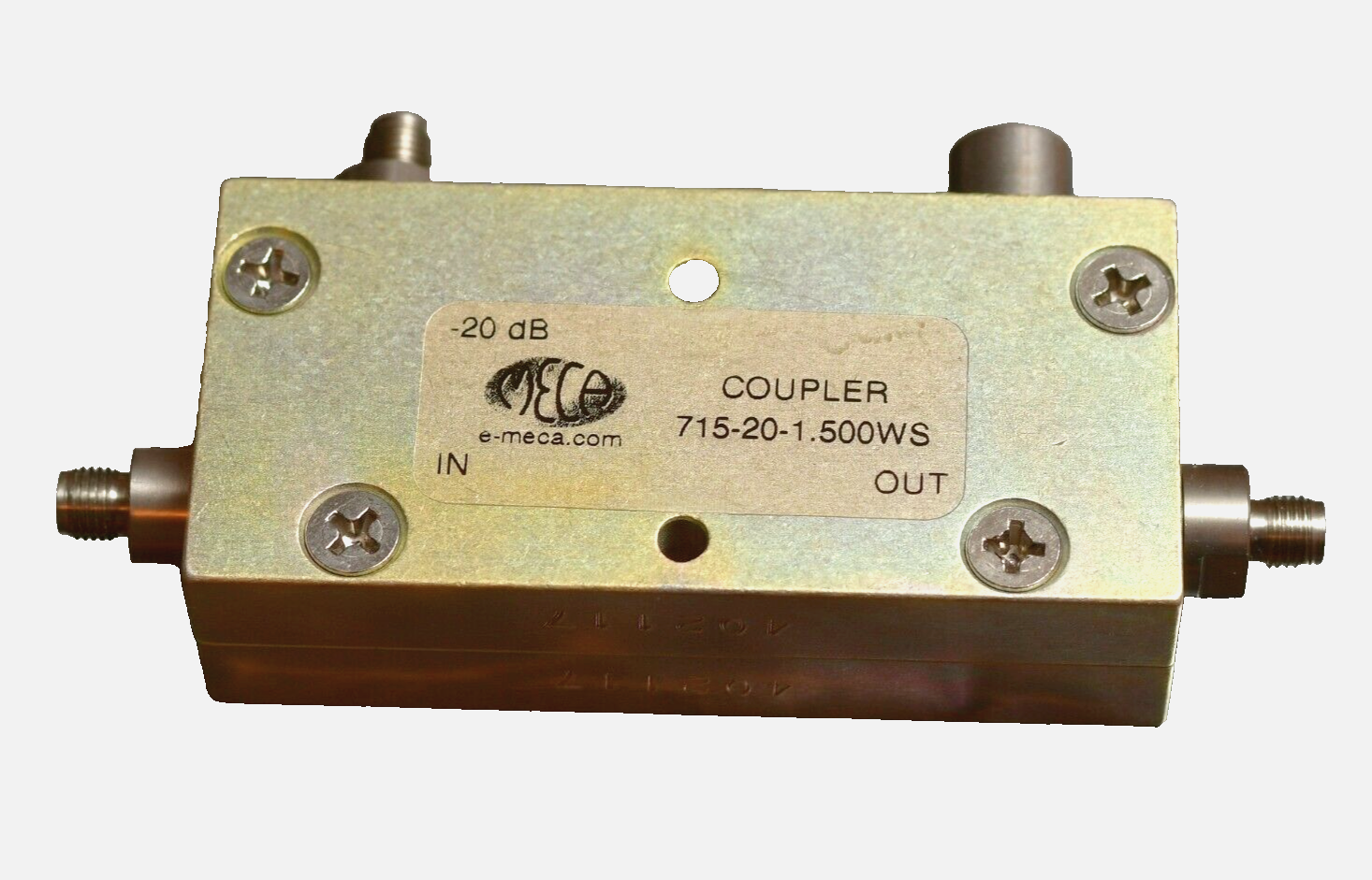 MECA Directional Coupler 715-20-1.500WS -20dB Output SMA 800MHz-2.2GHz