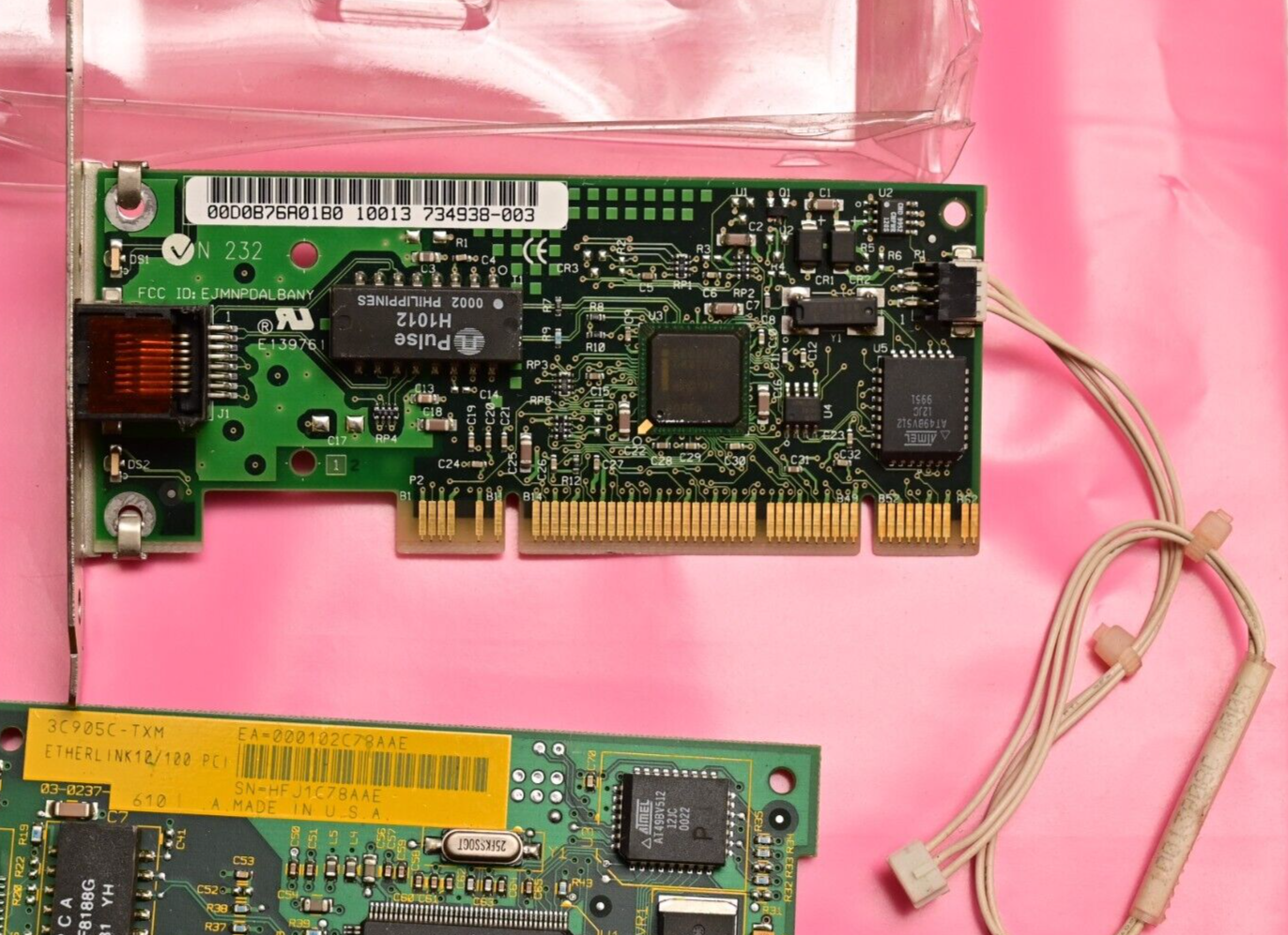 Lot of 6 Ethernet NIC Cards PCI PCIe Various Brands 3COM Broadcom Untested